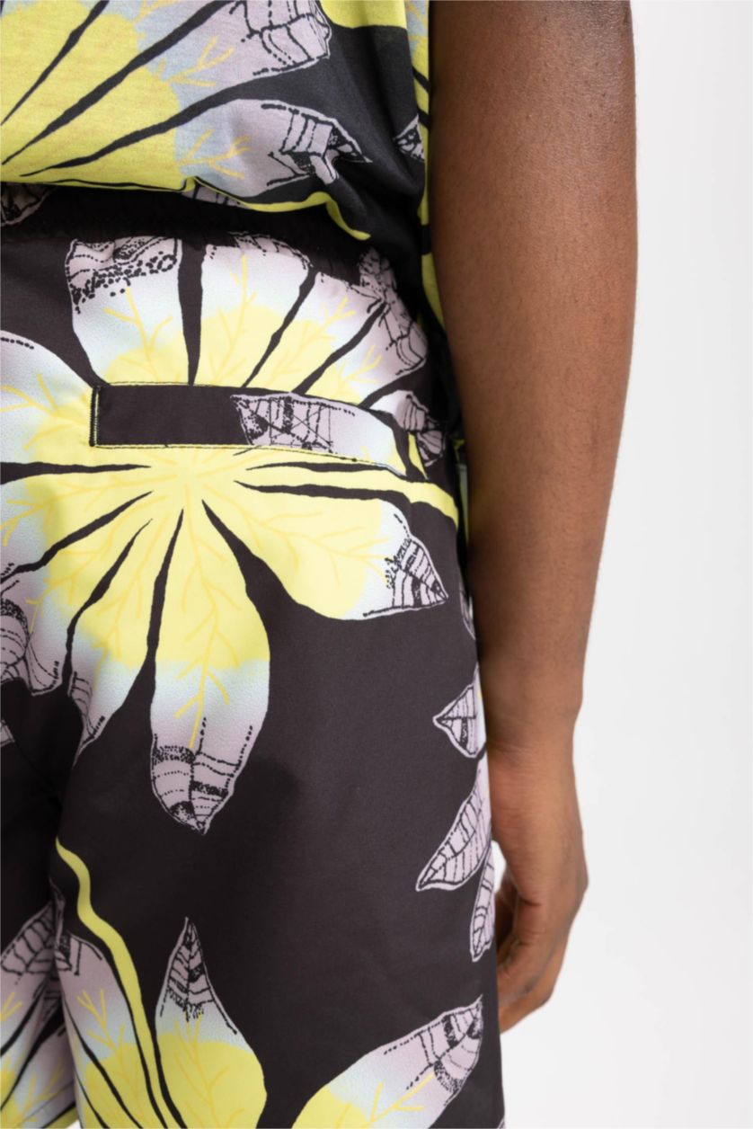 Ерлер қара Тоқымалы жүзу шолақ шалбар график қысқа ұзындық