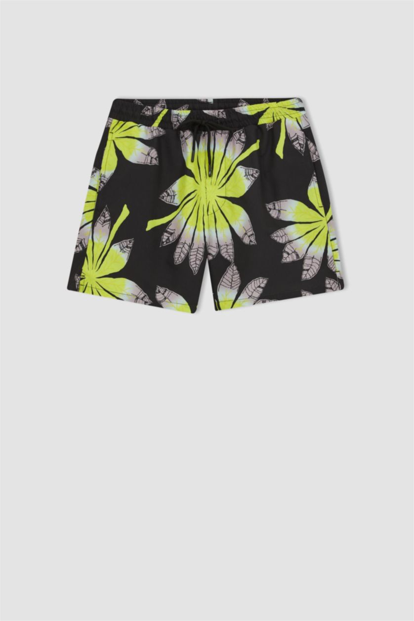 Ерлер қара Тоқымалы жүзу шолақ шалбар график қысқа ұзындық