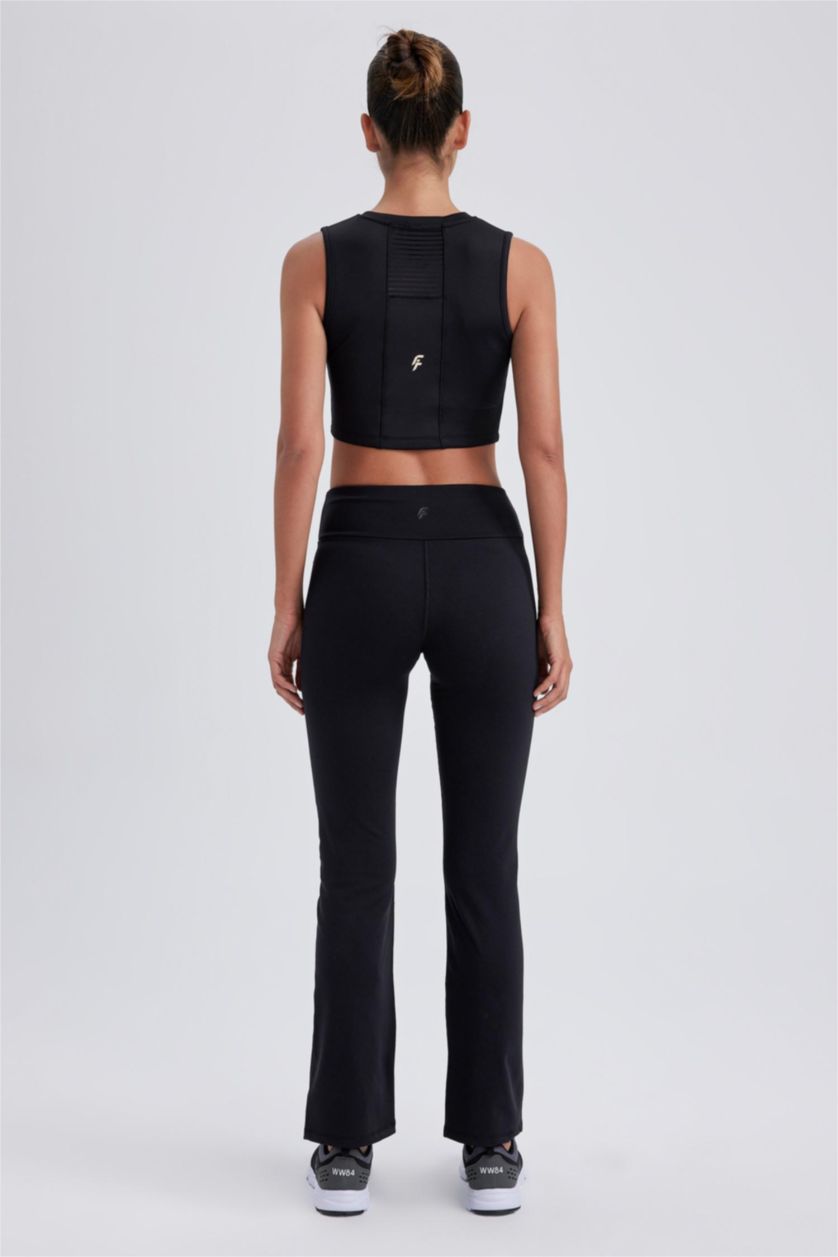 WOMAN Black Defacto Fit Wide Leg Soft Pile Sweatpants