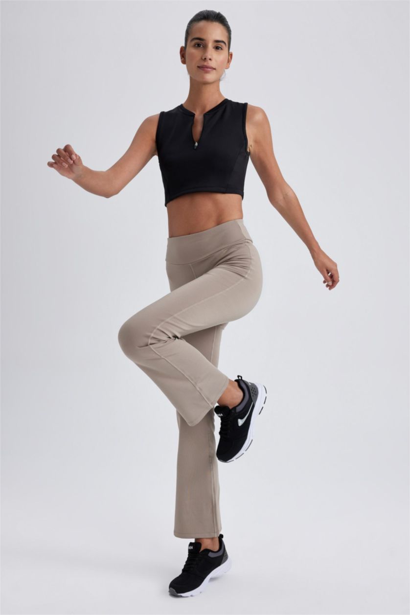 FEMME Beige Pantalon deJogging coupe standard en tissu épais de DeFactoFit