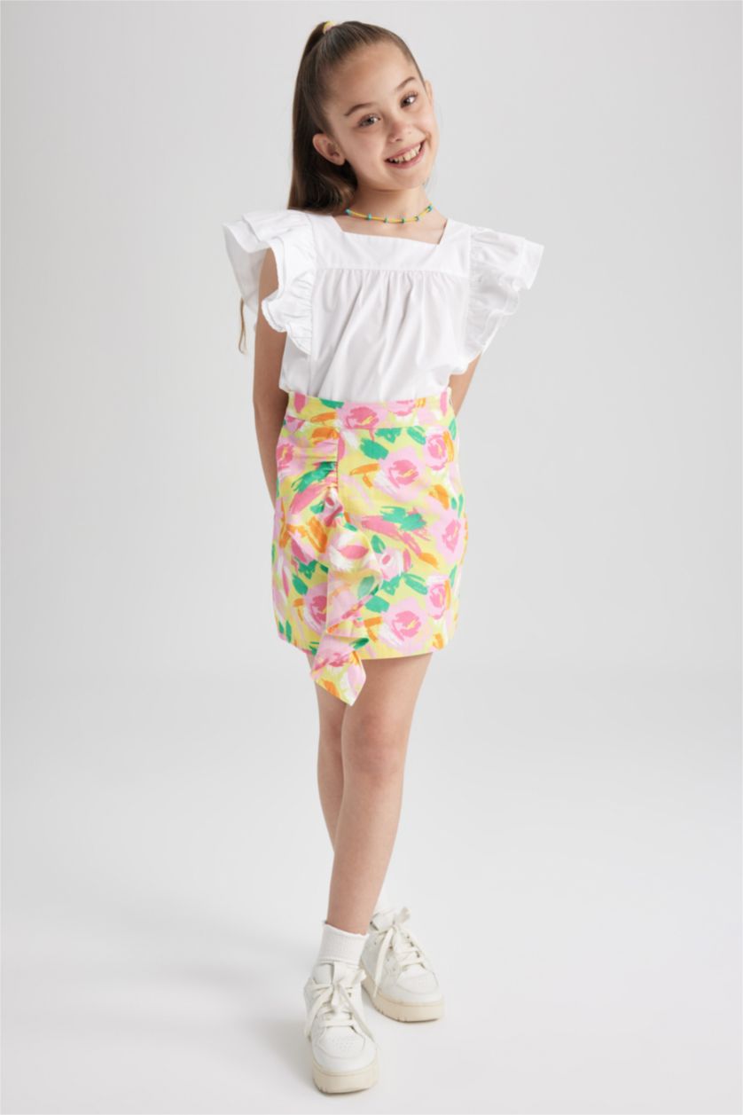 Girls & Teens Green Girl Poplin Skirt