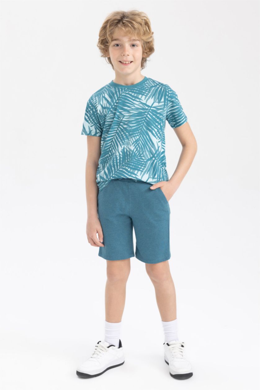 BOYS & TEENS Blue Boys Short Sleeved 2-piece Set