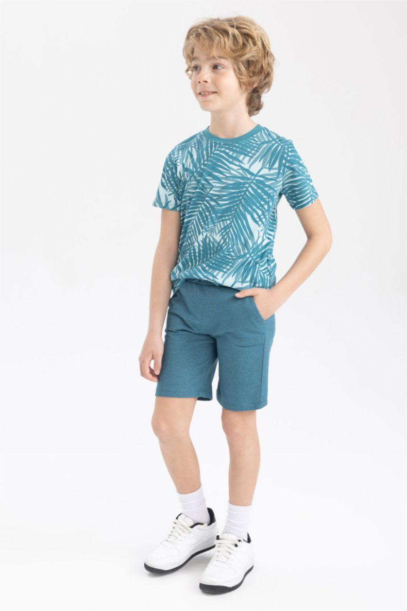 BOYS & TEENS Blue Boys Short Sleeved 2-piece Set
