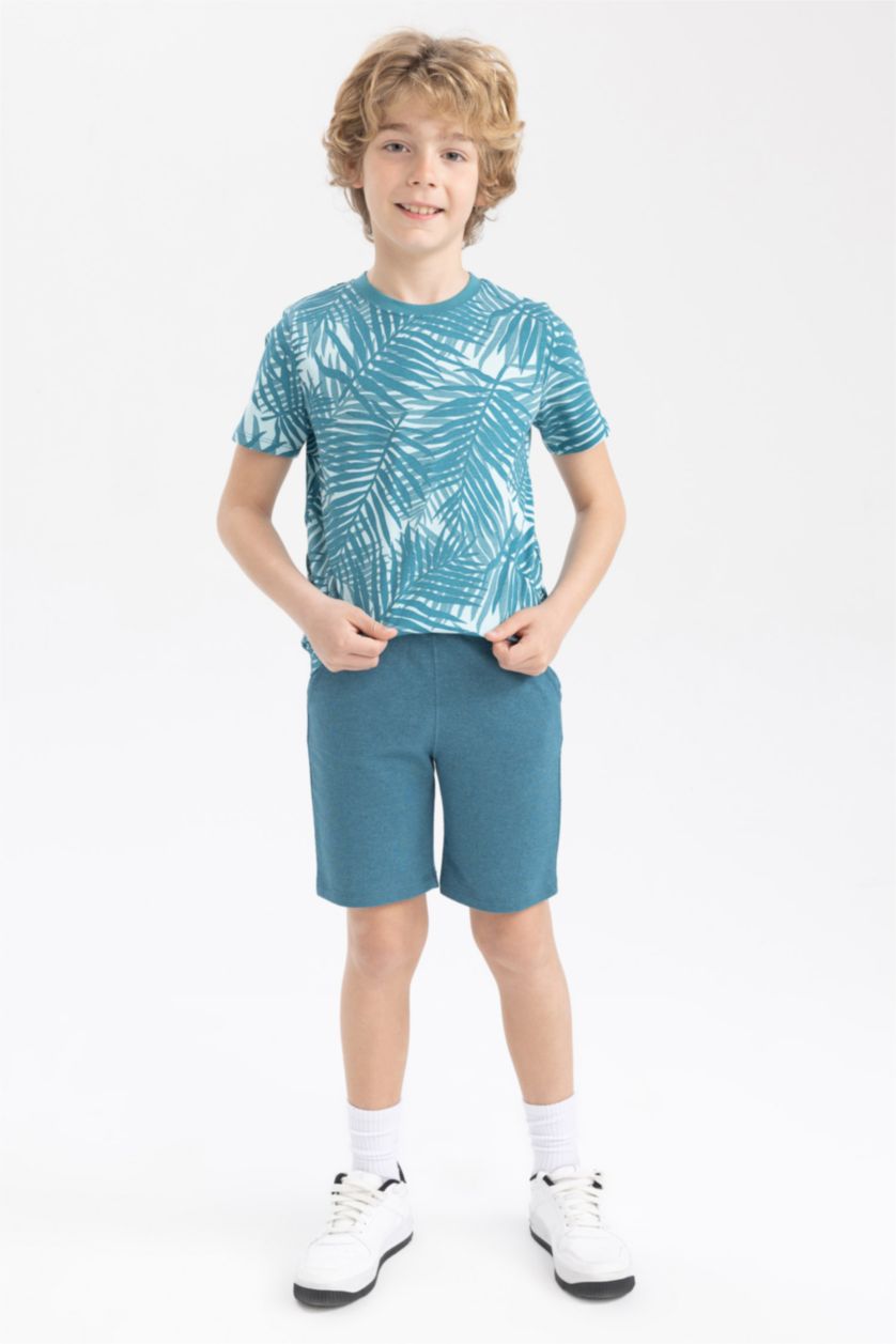 BOYS & TEENS Blue Boys Short Sleeved 2-piece Set