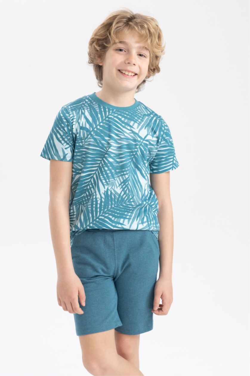 BOYS & TEENS Blue Boys Short Sleeved 2-piece Set