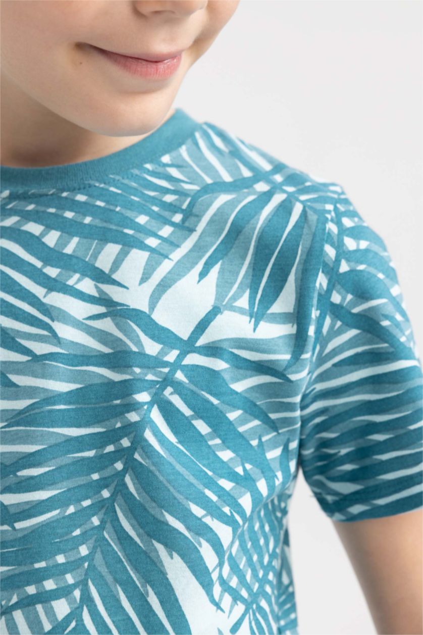 BOYS & TEENS Blue Boys Short Sleeved 2-piece Set