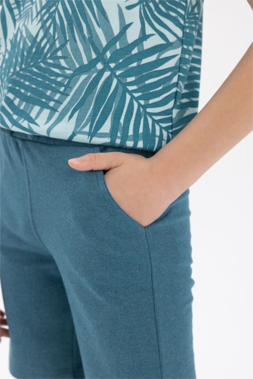 BOYS & TEENS Blue Boys Short Sleeved 2-piece Set