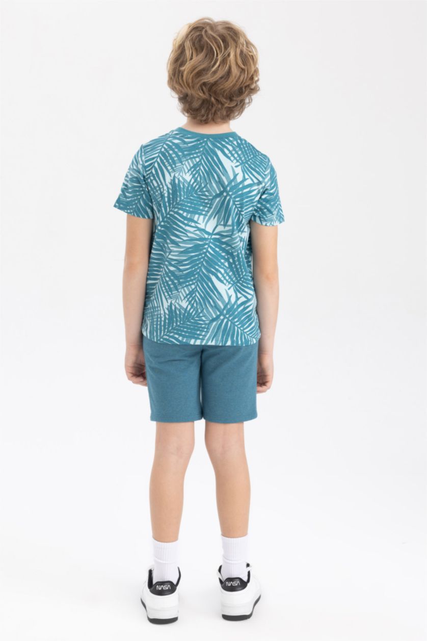 BOYS & TEENS Blue Boys Short Sleeved 2-piece Set