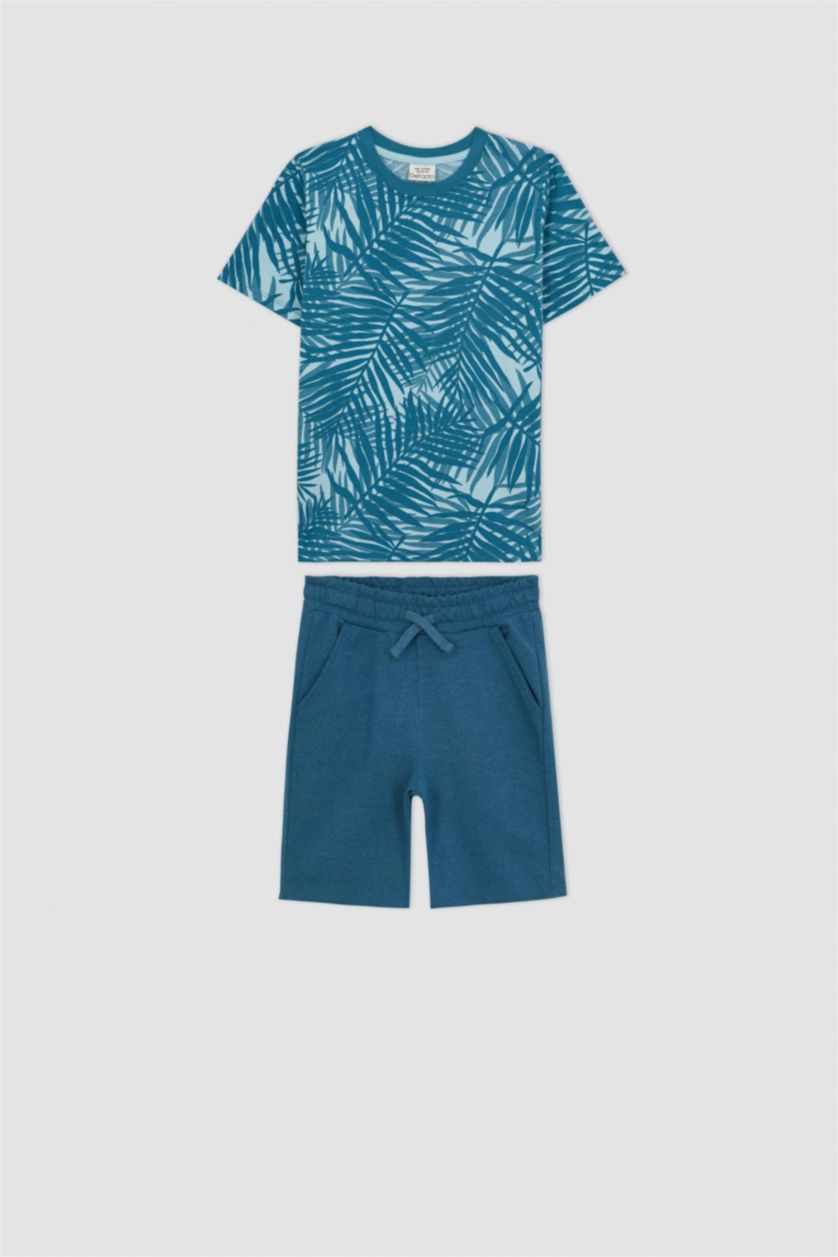 BOYS & TEENS Blue Boys Short Sleeved 2-piece Set