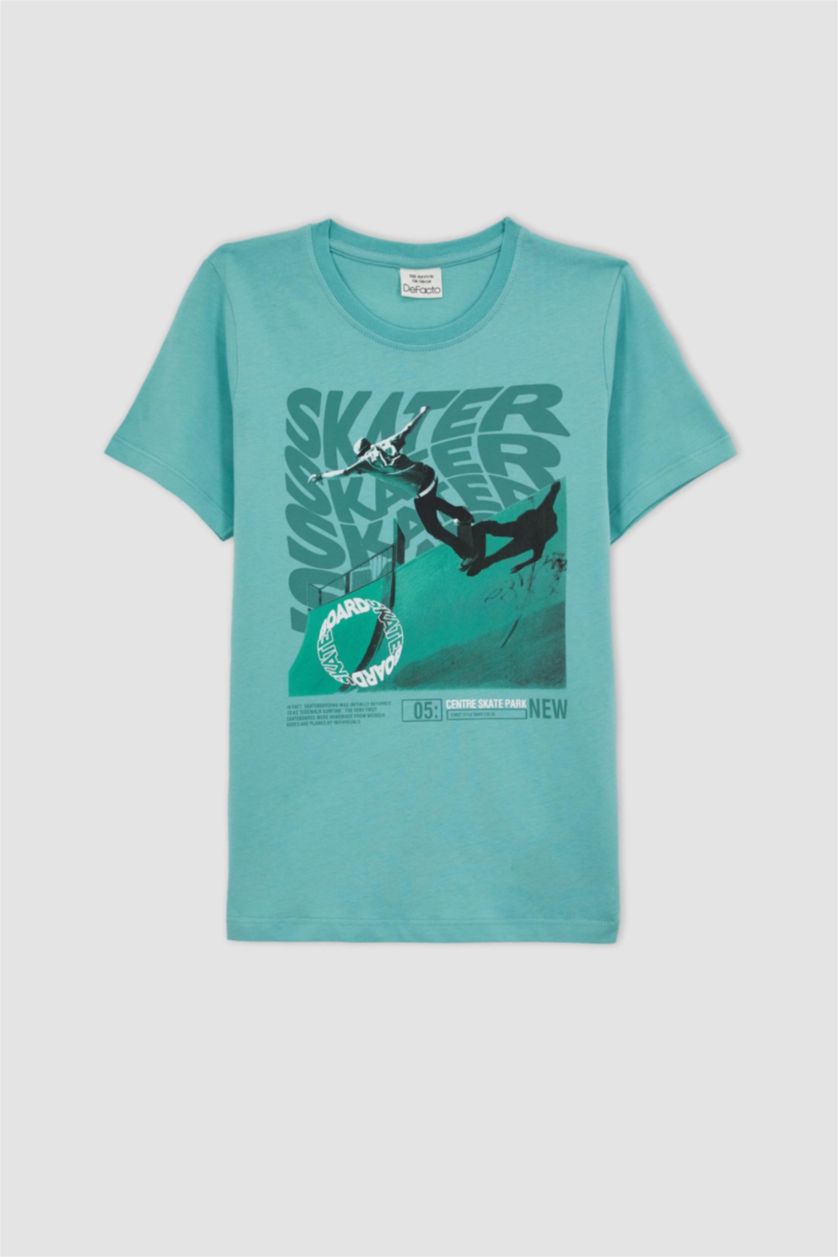 أولاد أخضر فاتح طقم اولادي شورت تيشيرت - قطعتين