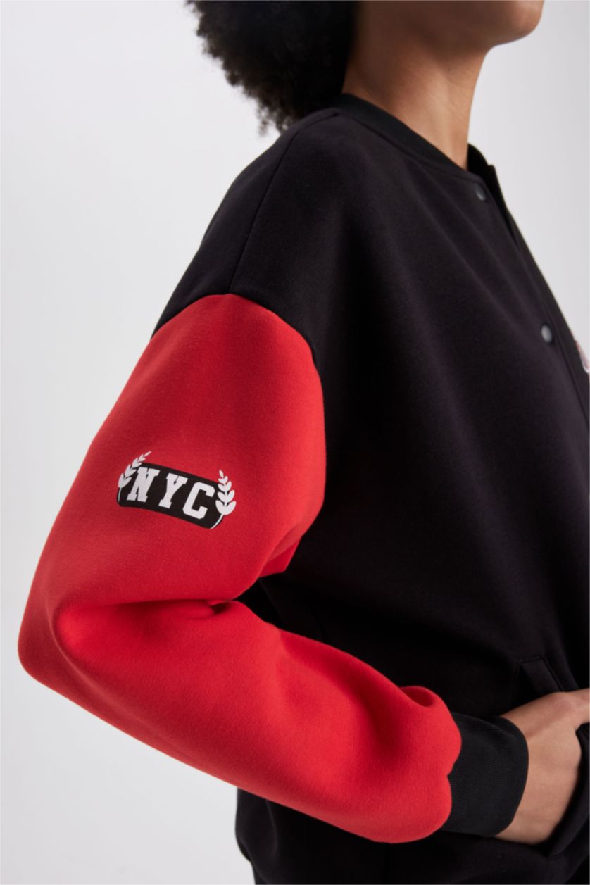 FEMME Noir Cardigan Oversize imprimé de DeFacto Fit