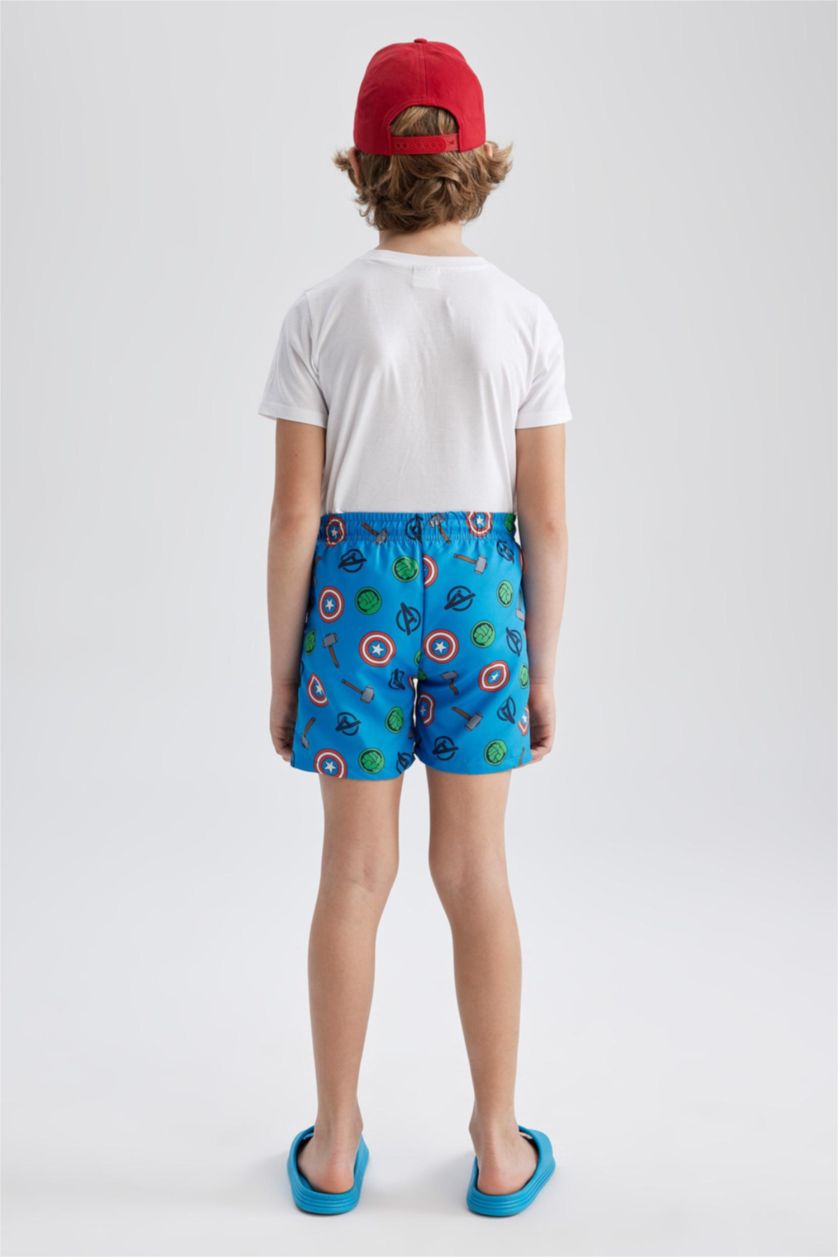 أولاد أزرق فاتح شورت سباحة من مارفل افنجرز