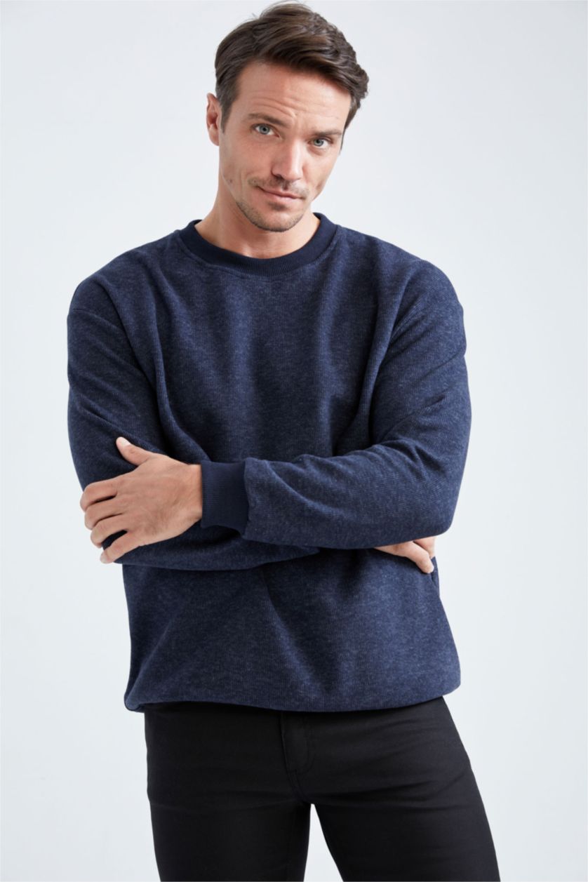 HOMME Marin Sweat-Shirt Coupe Classique
