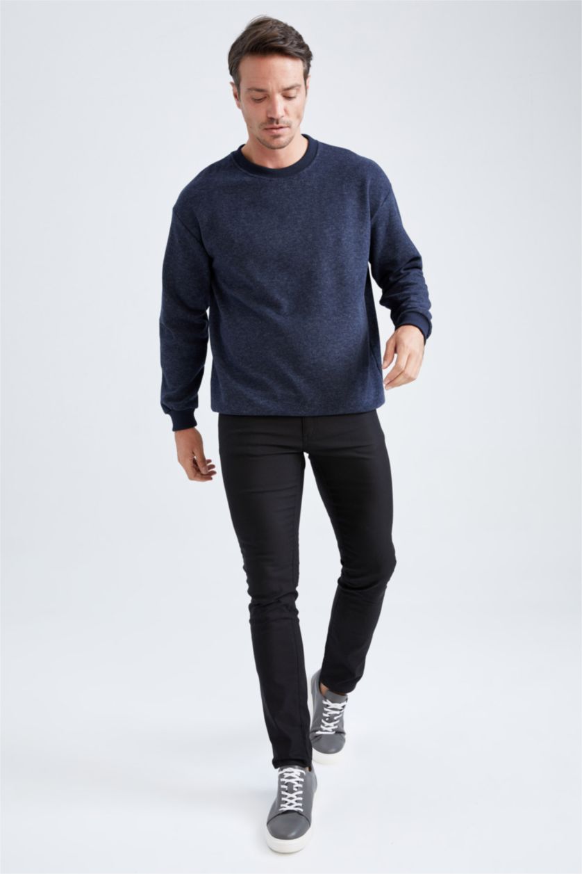HOMME Marin Sweat-Shirt Coupe Classique
