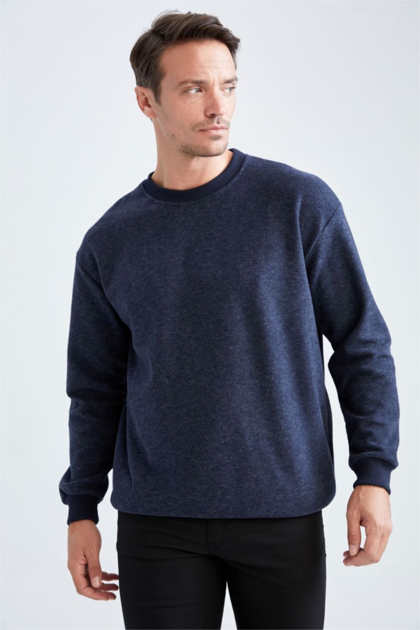 HOMME Marin Sweat-Shirt Coupe Classique
