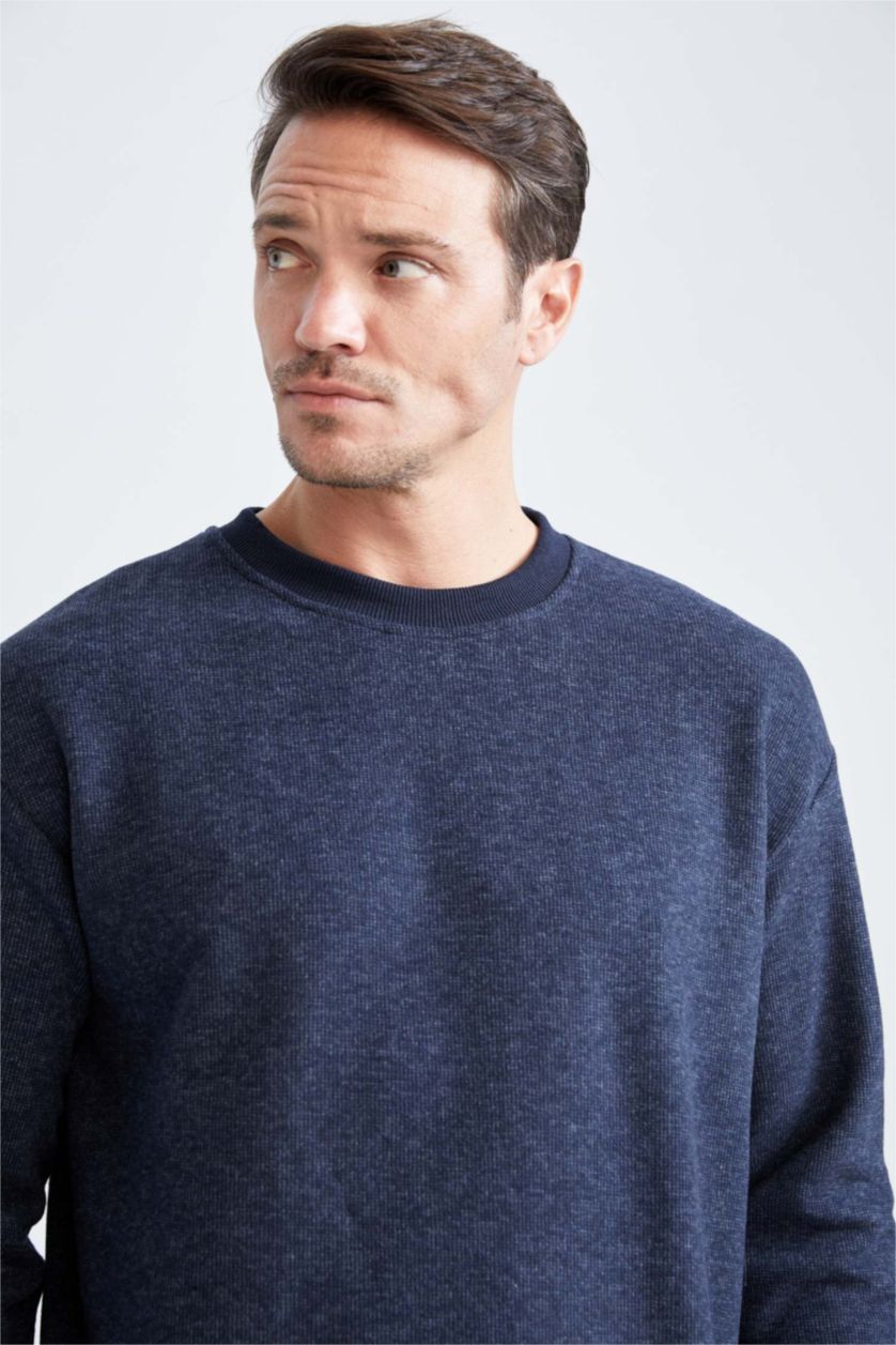 HOMME Marin Sweat-Shirt Coupe Classique