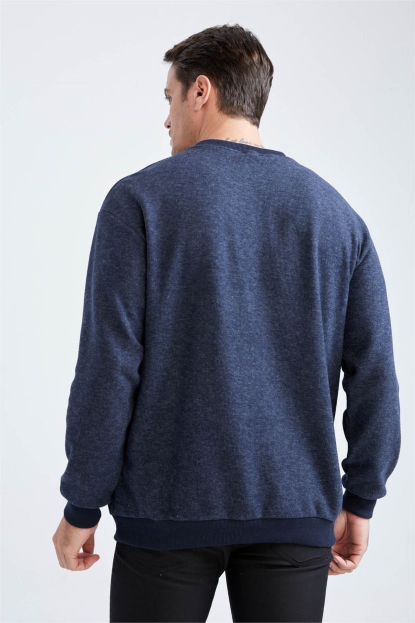 HOMME Marin Sweat-Shirt Coupe Classique