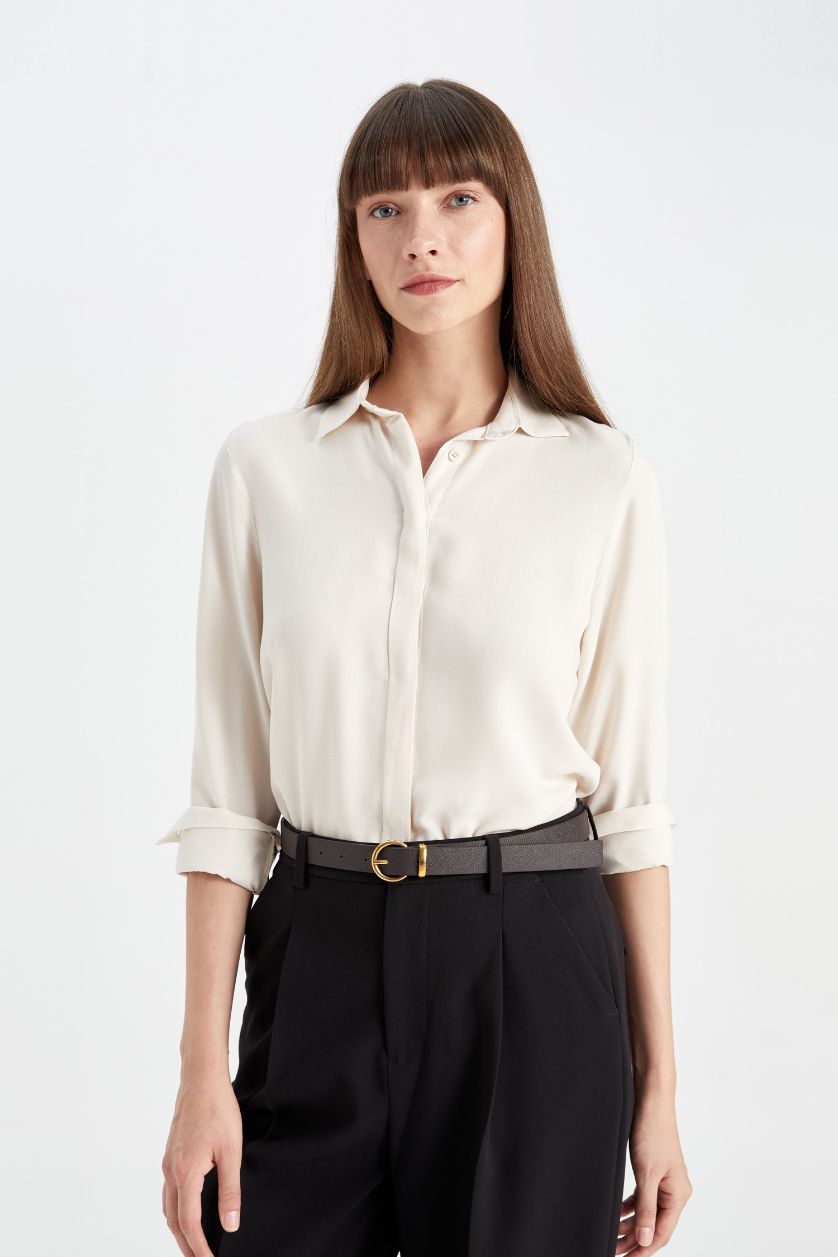 Kadın Taş Basıc Gömlek