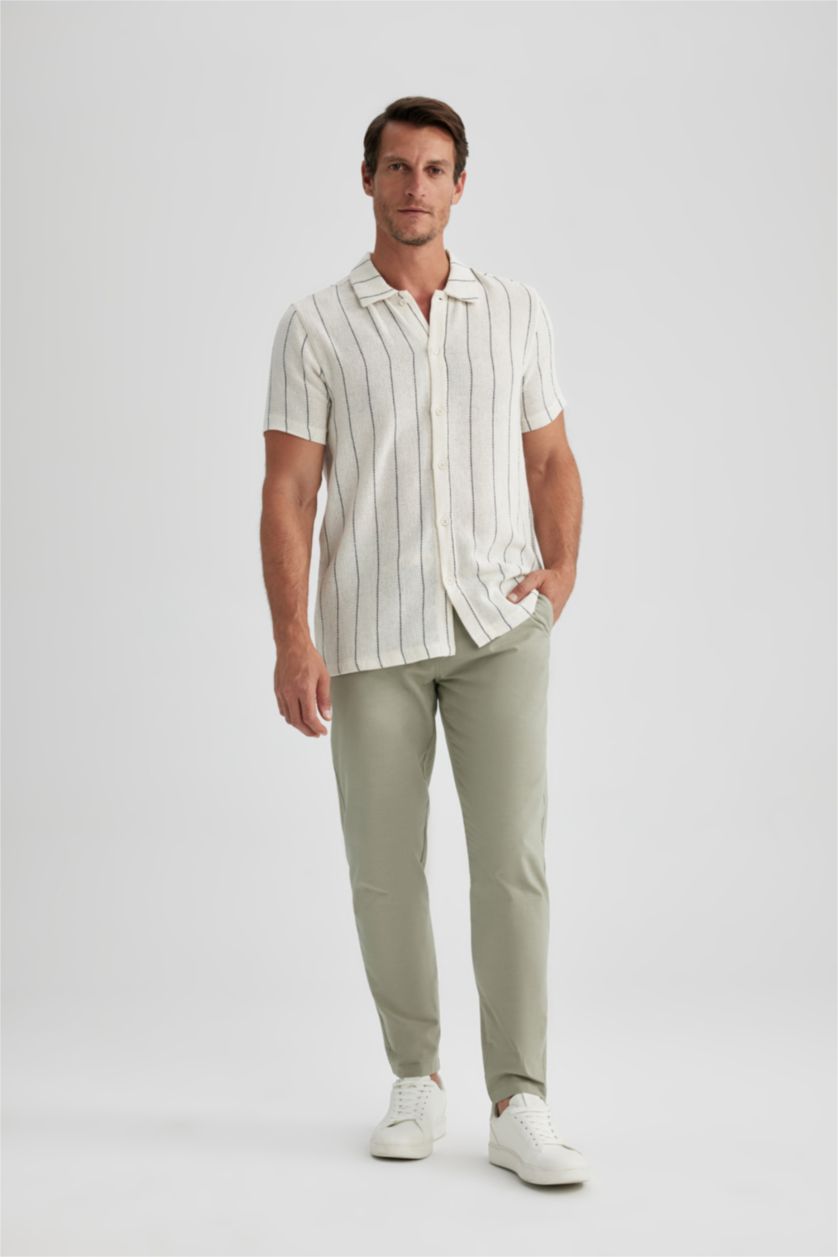 Ерлер Жеңіл хаки джоггер пішімі мақта слим хем Шалбар