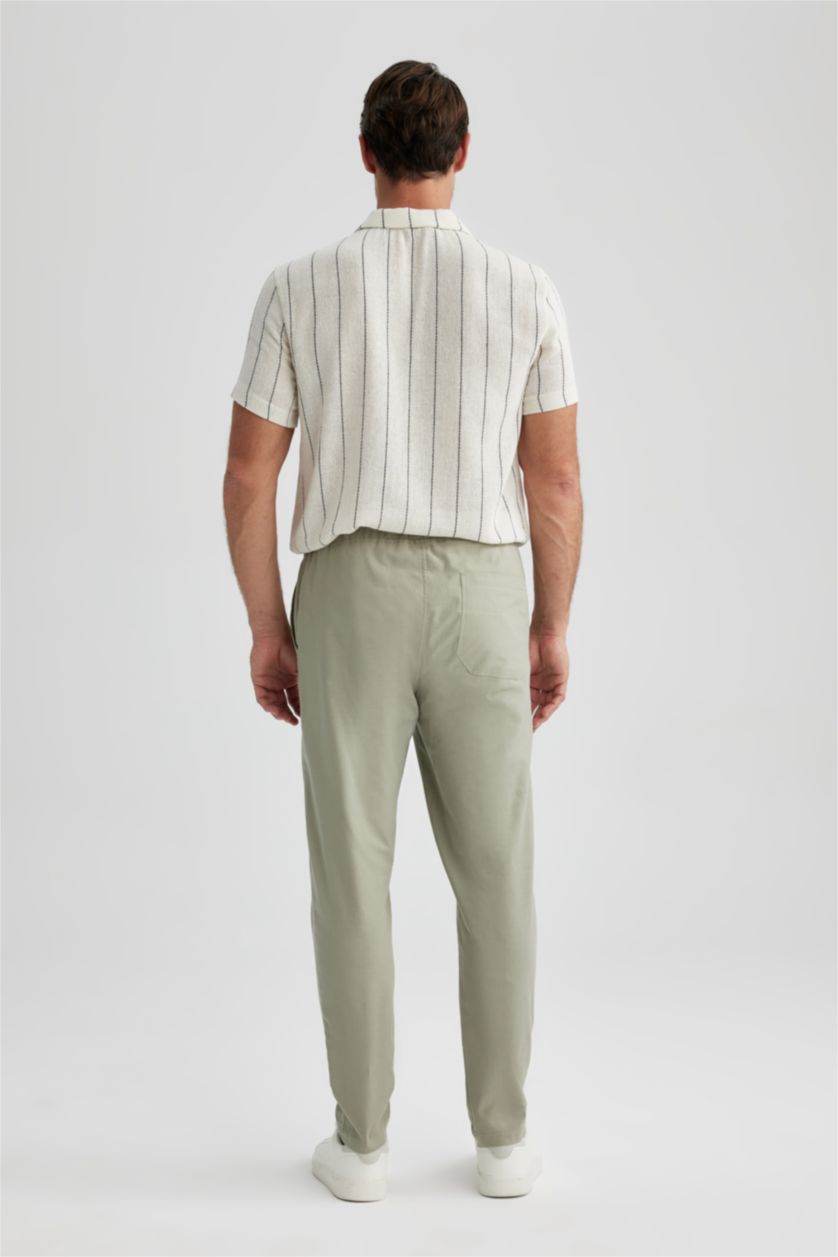 Ерлер Жеңіл хаки джоггер пішімі мақта слим хем Шалбар