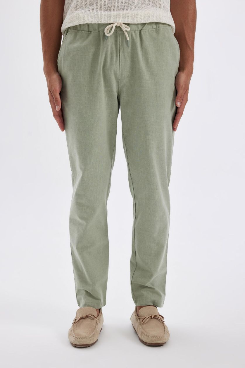 MAN Green Skinny Leg Cotton Jogger