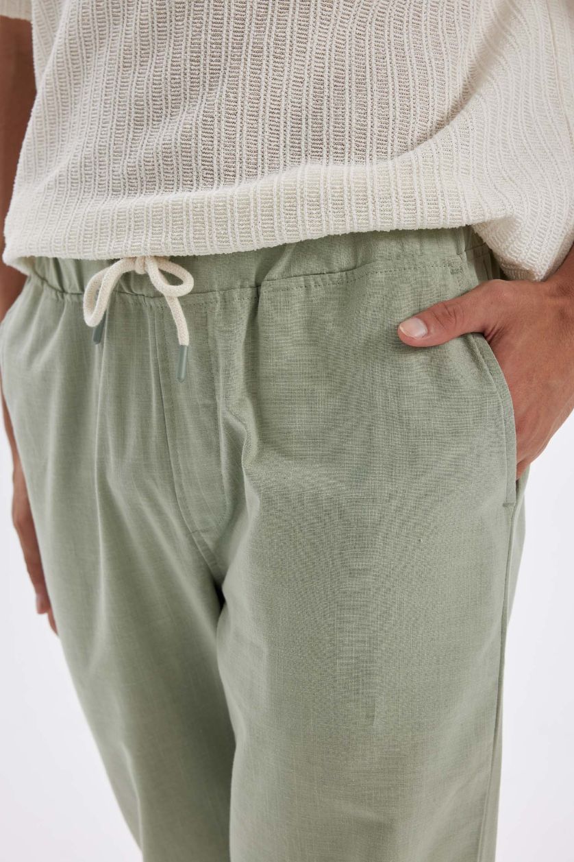 MAN Green Skinny Leg Cotton Jogger