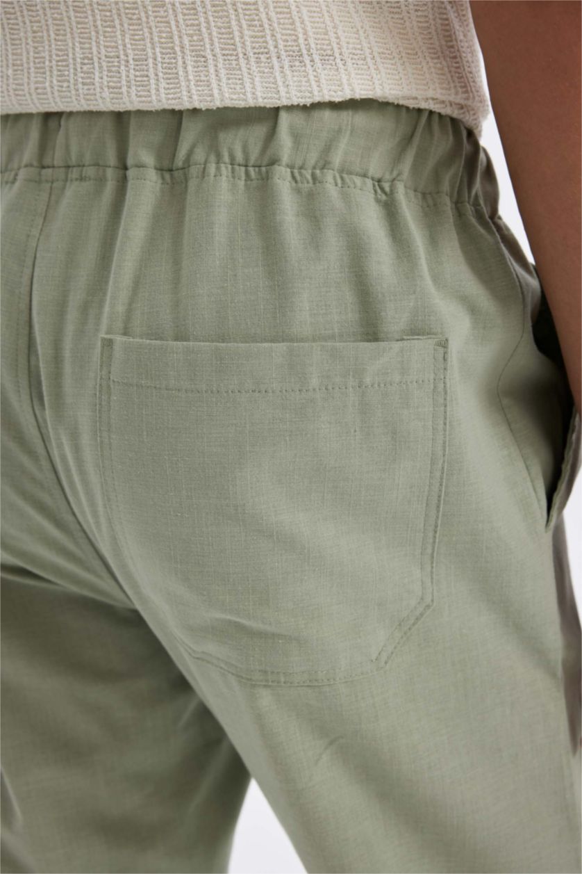 MAN Green Skinny Leg Cotton Jogger