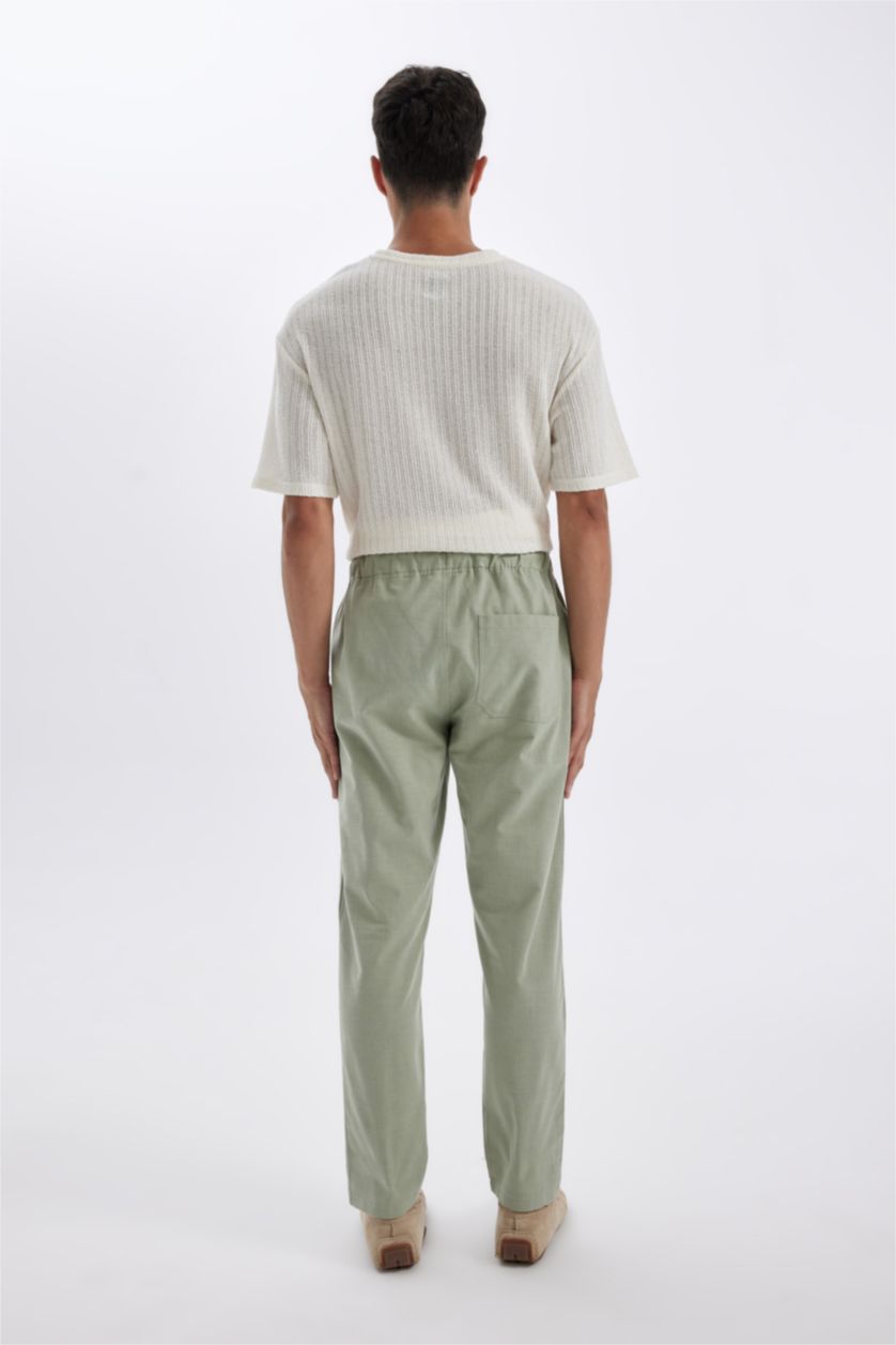 MAN Green Skinny Leg Cotton Jogger