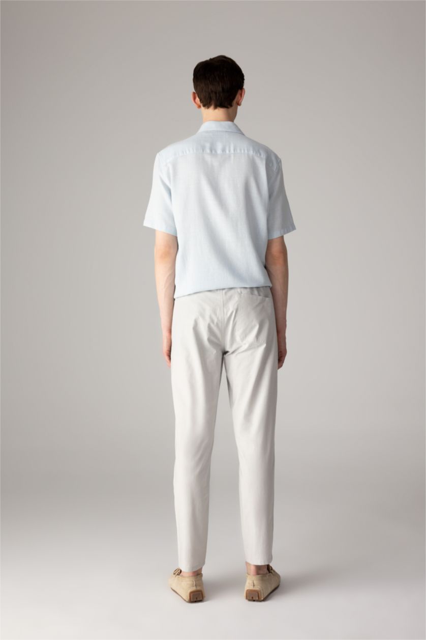 Man Light Grey jogger Super Skinny Hem Cotton Trousers