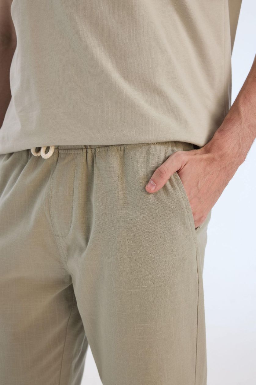 رجال كاكي بنطلون جوجر قطن برجل ضيق