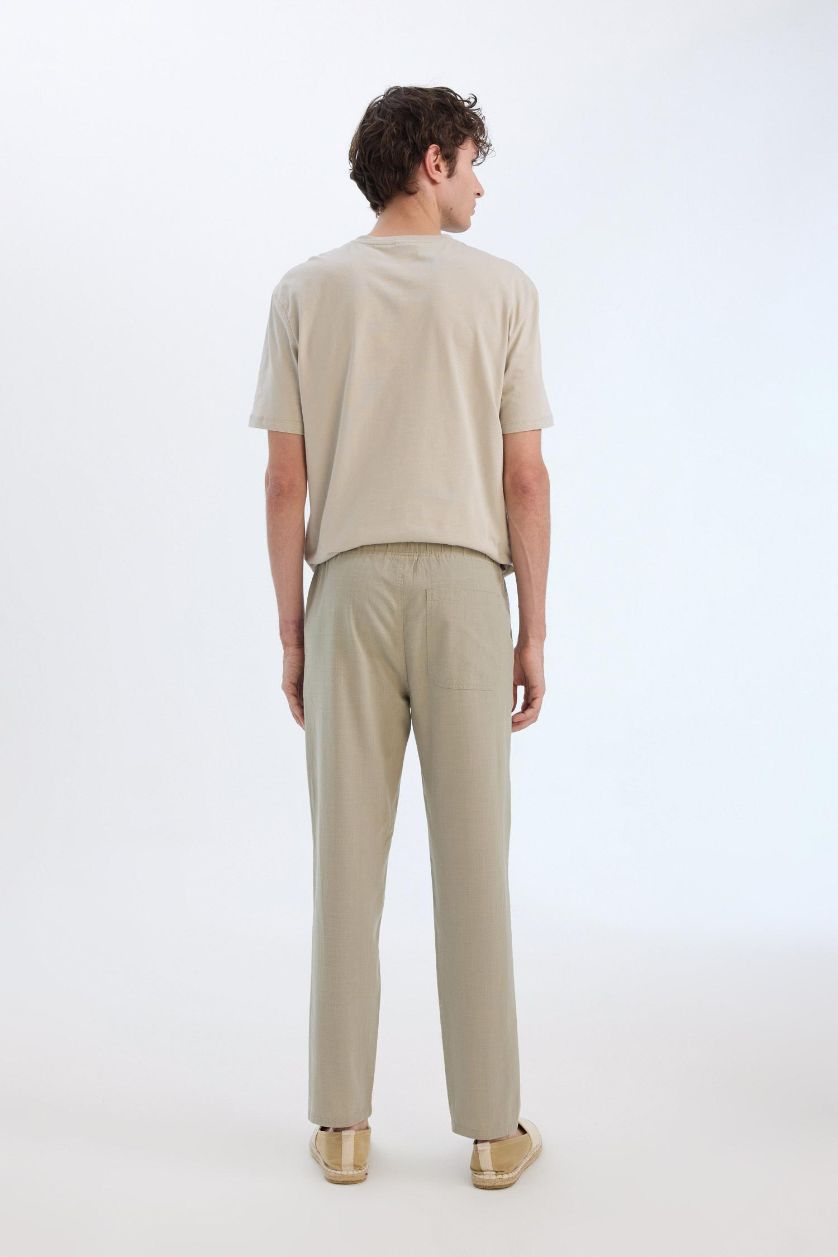 رجال كاكي بنطلون جوجر قطن برجل ضيق