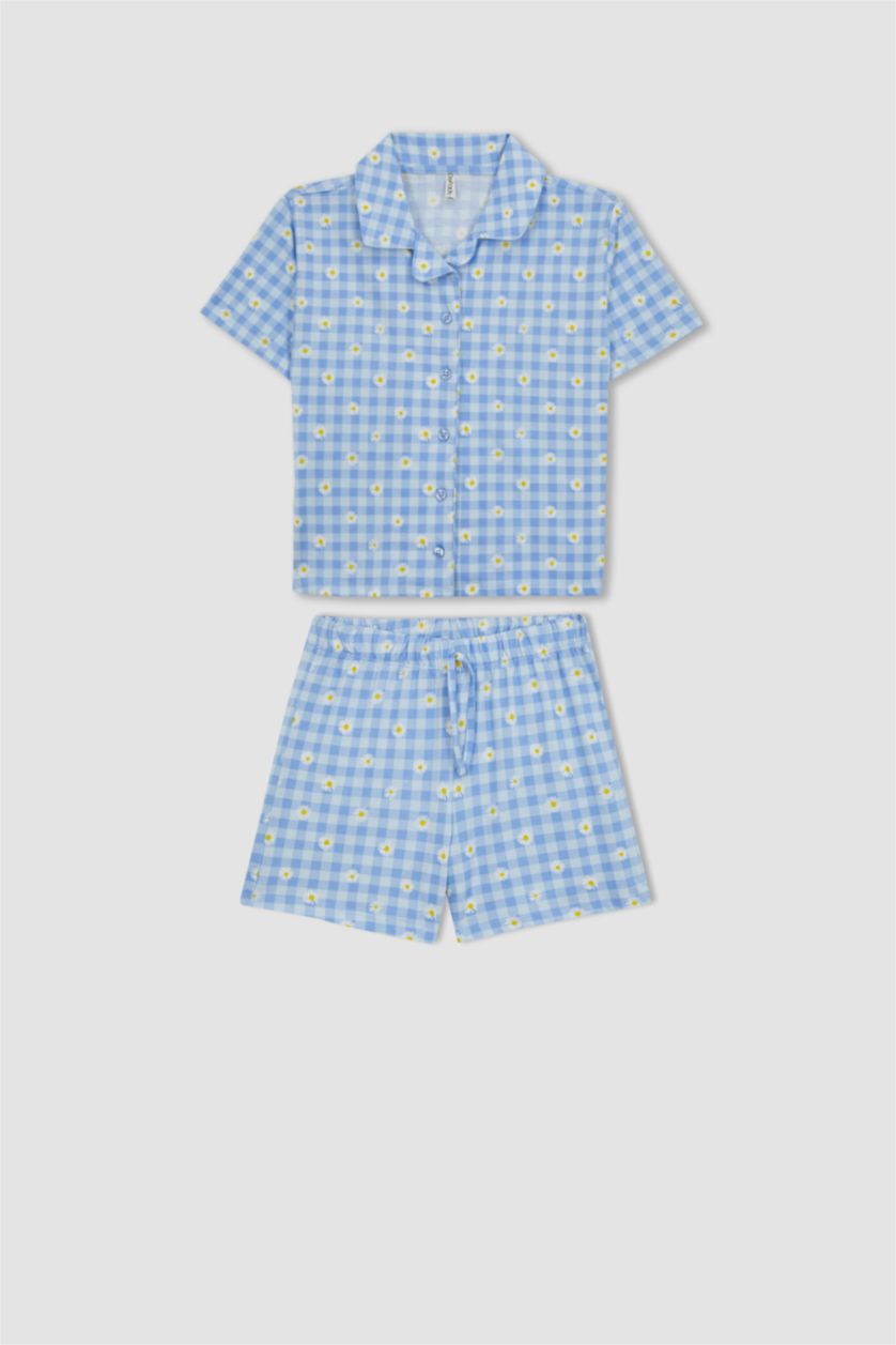 GIRLS & TEENS Light Blue طقم بيجاما قصة عادية