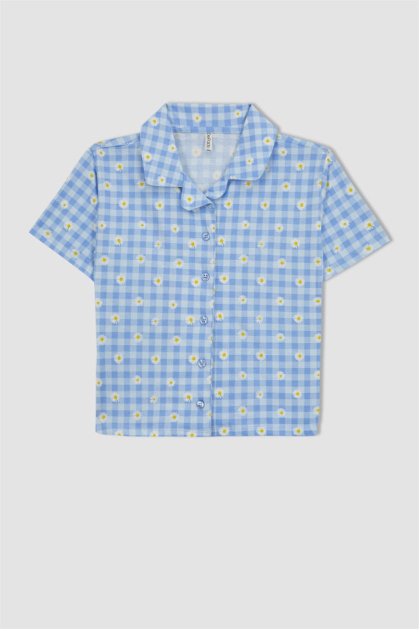 GIRLS & TEENS Light Blue طقم بيجاما قصة عادية