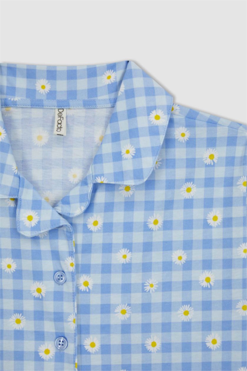 GIRLS & TEENS Light Blue طقم بيجاما قصة عادية