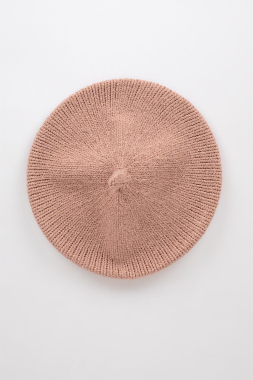 Kız Çocuk - Genç Kız Açık Pembe Kız Çocuk Ressam Triko Bere