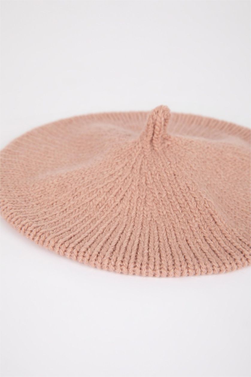 Kız Çocuk - Genç Kız Açık Pembe Kız Çocuk Ressam Triko Bere