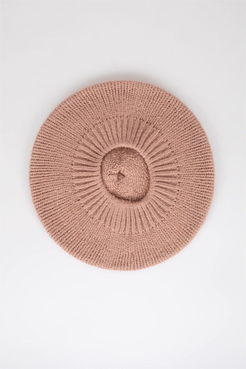 Kız Çocuk - Genç Kız Açık Pembe Kız Çocuk Ressam Triko Bere