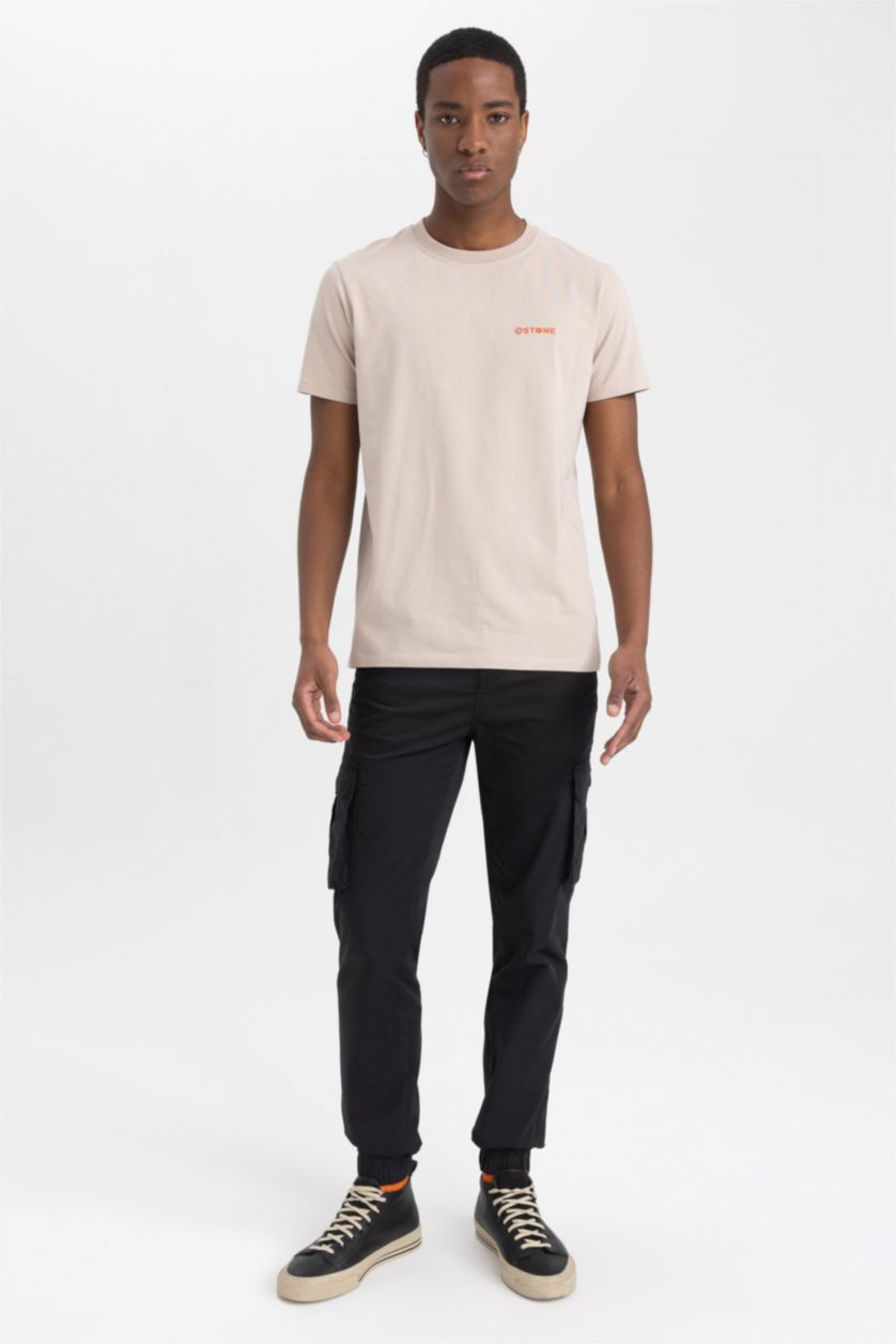 MAN Anthracite Slim Cargo Jogger Trousers