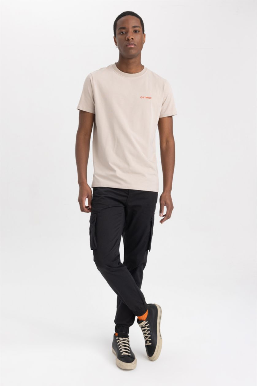 MAN Anthracite Slim Cargo Jogger Trousers