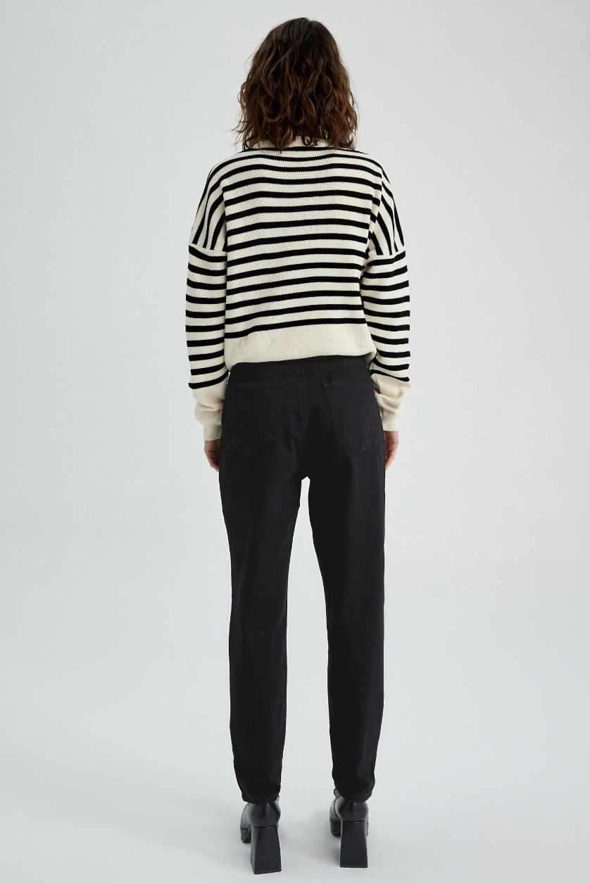 Woman Black Lina Comfort Fit High Comfortable Fit Slim Leg Jeans