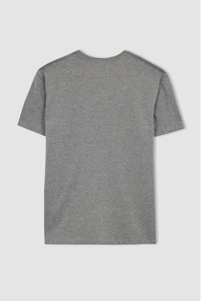 HOMME Gris Ensemble 2 Pièces À Manches Courtes Et Coupe Régulière