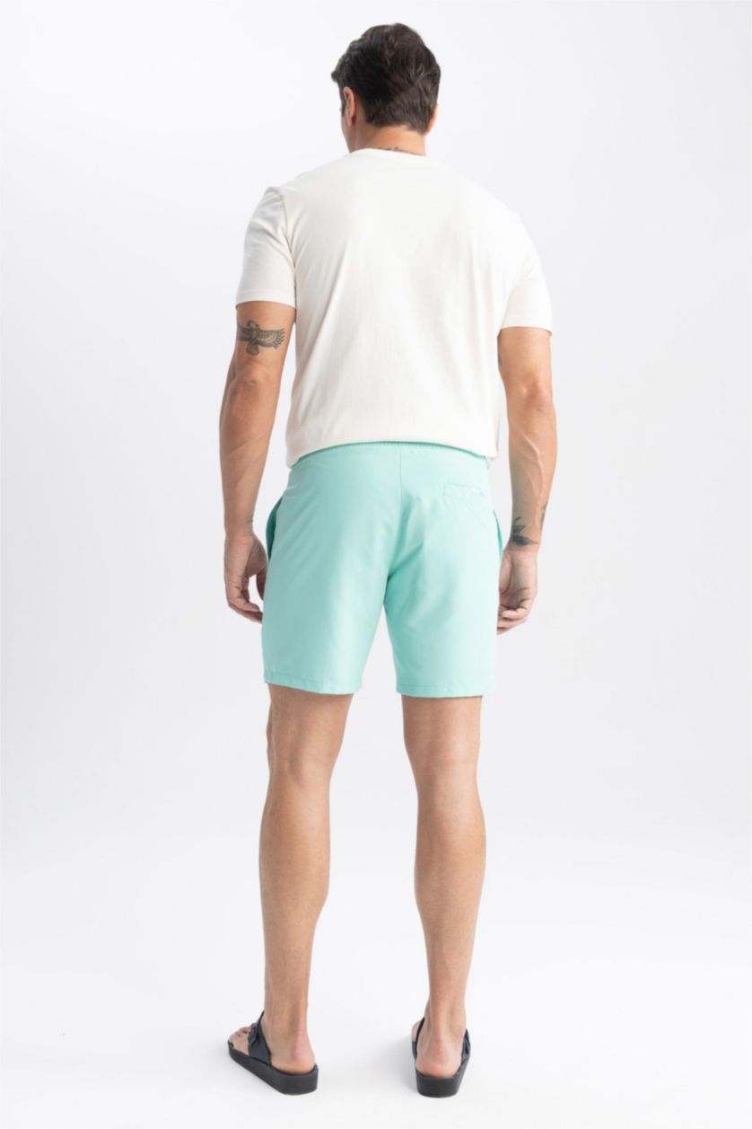 MAN Mint Regular Fit Midi Beach Shorts