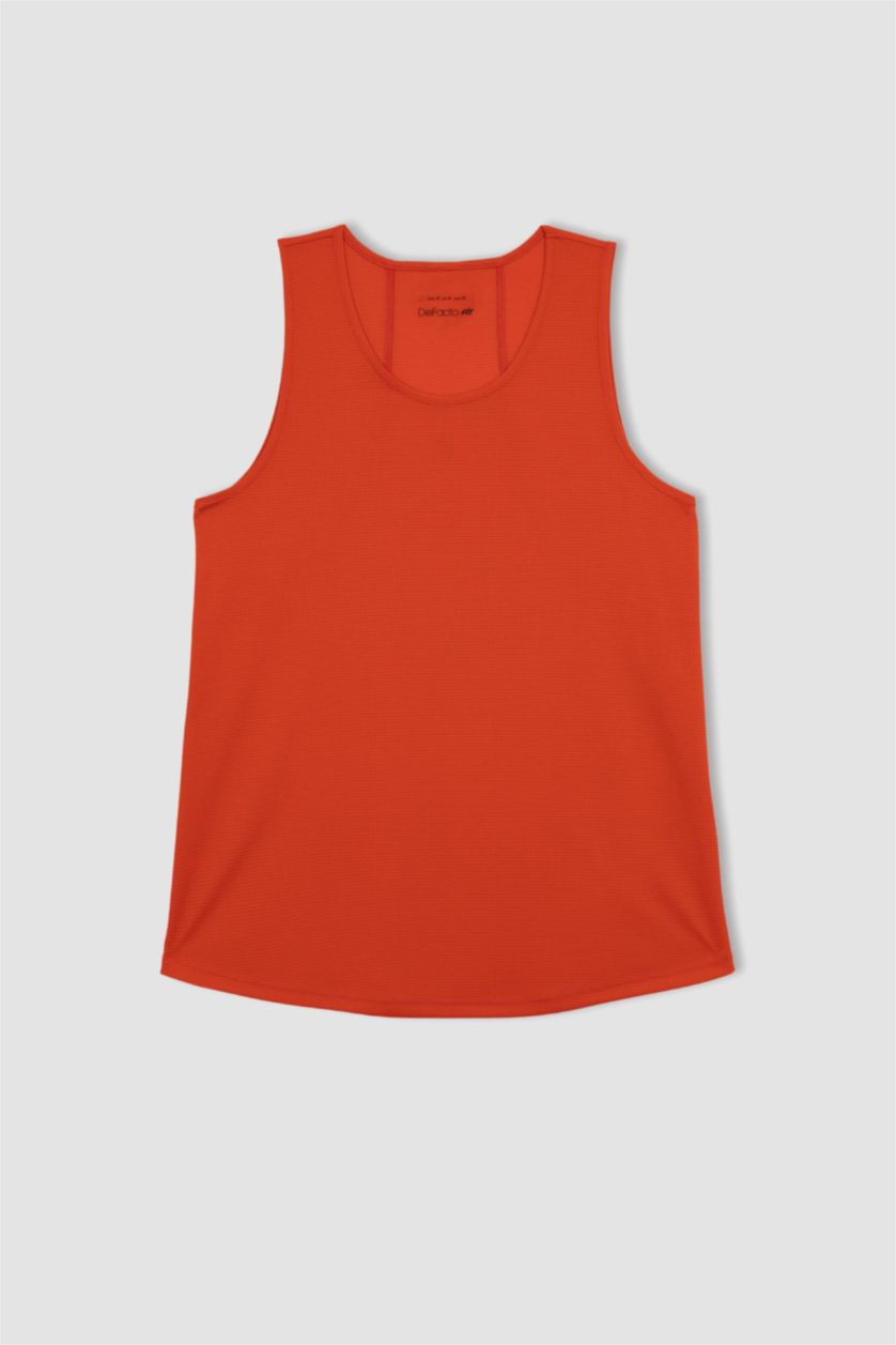 FEMME Orange Defacto Fit Comfort Fit Col Rond Athlète Athlète