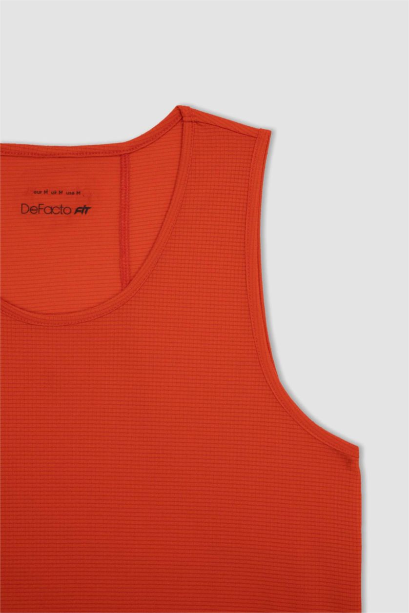 FEMME Orange Defacto Fit Comfort Fit Col Rond Athlète Athlète