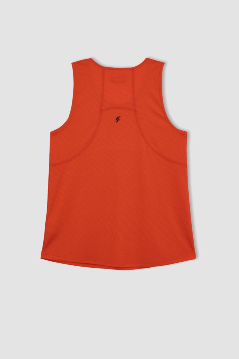 FEMME Orange Defacto Fit Comfort Fit Col Rond Athlète Athlète