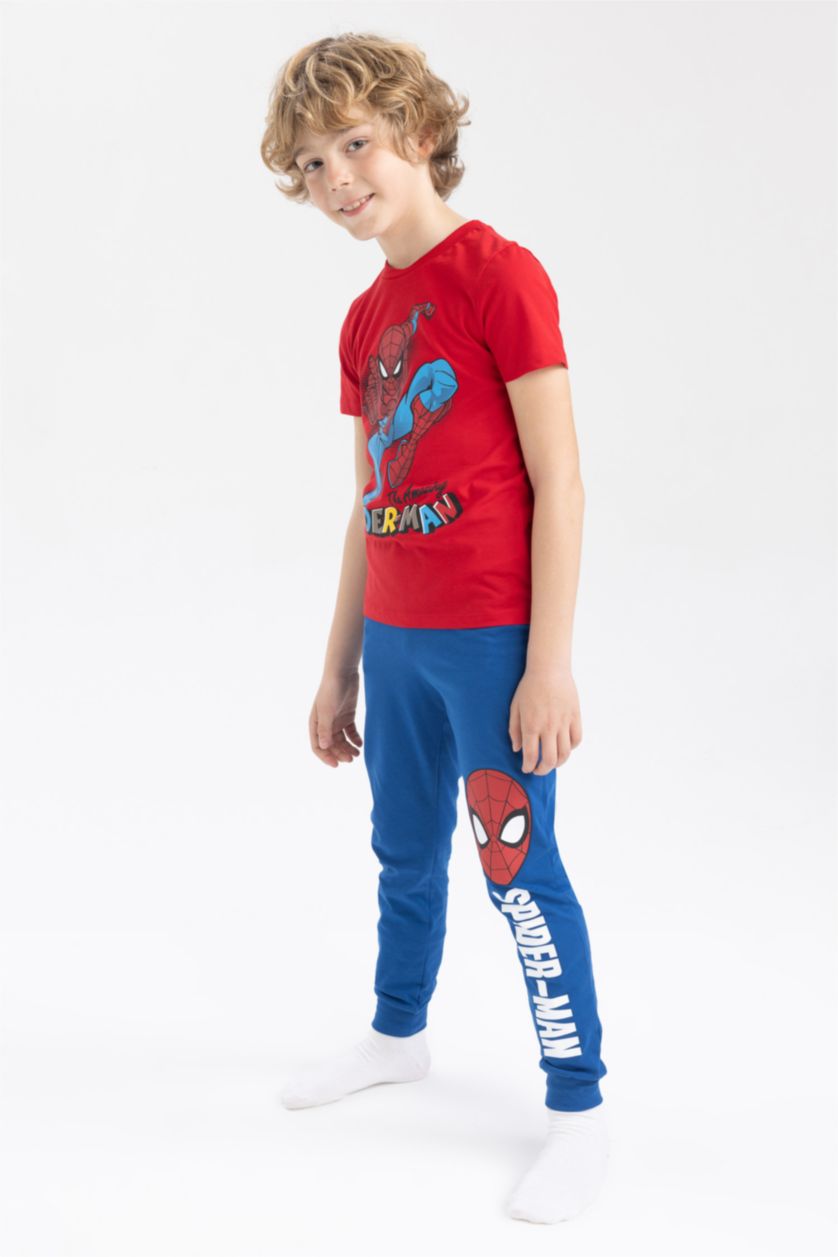 BOYS & TEENS Red Boy Regular Fit Marvel Spiderman Licensed Pajamas