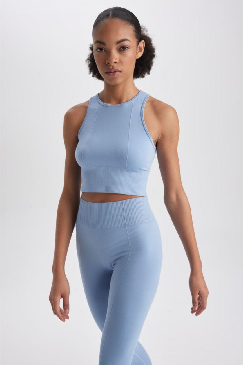 نساء أزرق ديباردور محبوك برقبة مستديرة