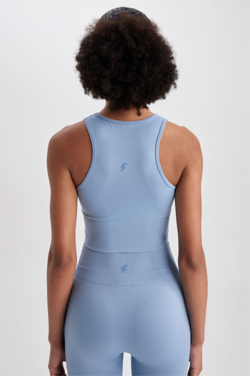 نساء أزرق ديباردور محبوك برقبة مستديرة