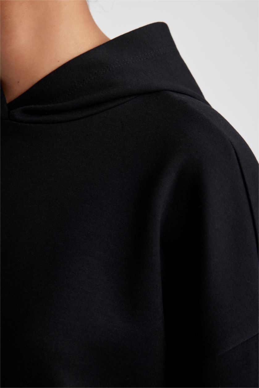 Kadın Siyah Oversıze Sweatshirt