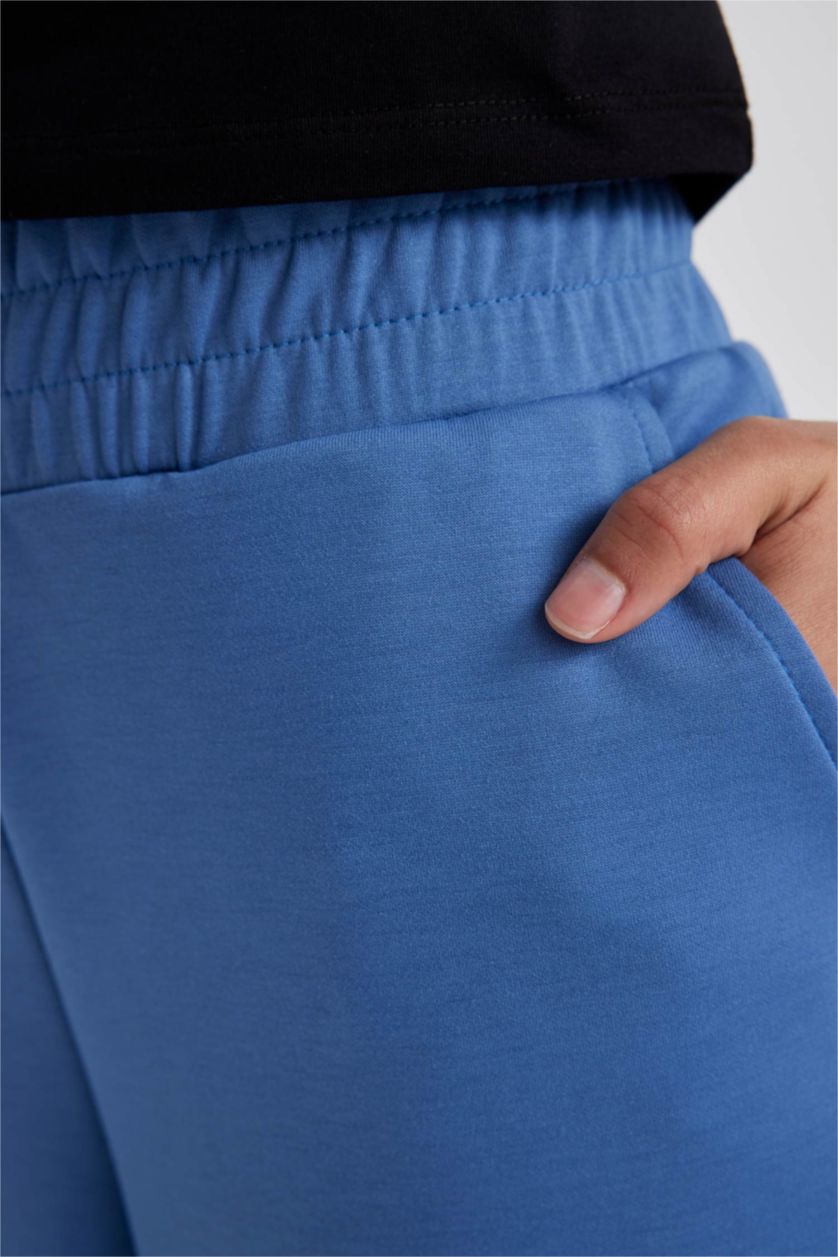 WOMAN Dark Blue DeFactoFit Oversize Fit Double Pocket Jogger Sweatpants